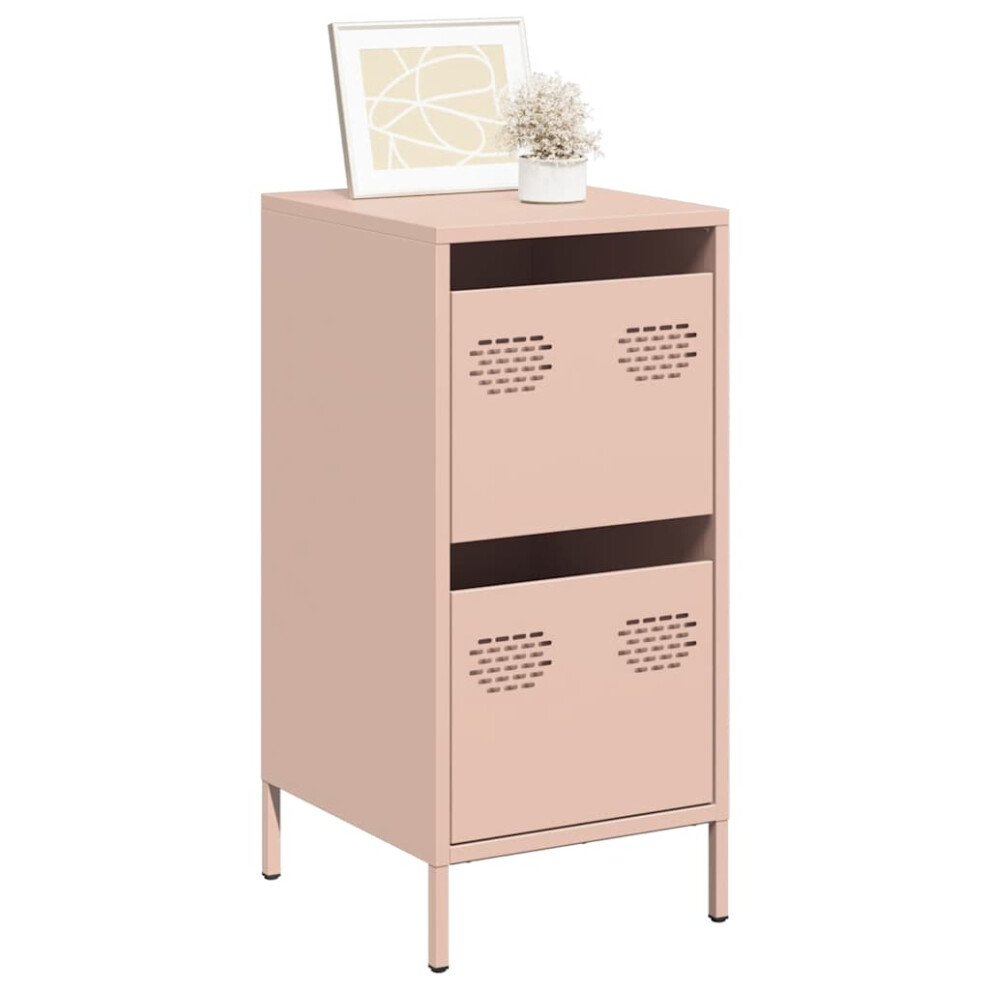 vidaXL Sideboard Pink 35x39x73.5 cm Cold-rolled Steel