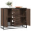 VidaXL vidaXL Sideboard Storage Cupboard Cabinet Highboard Brown Oak Engineered Wood 1