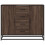 VidaXL vidaXL Sideboard Storage Cupboard Cabinet Highboard Brown Oak Engineered Wood 4