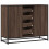 VidaXL vidaXL Sideboard Storage Cupboard Cabinet Highboard Brown Oak Engineered Wood 6