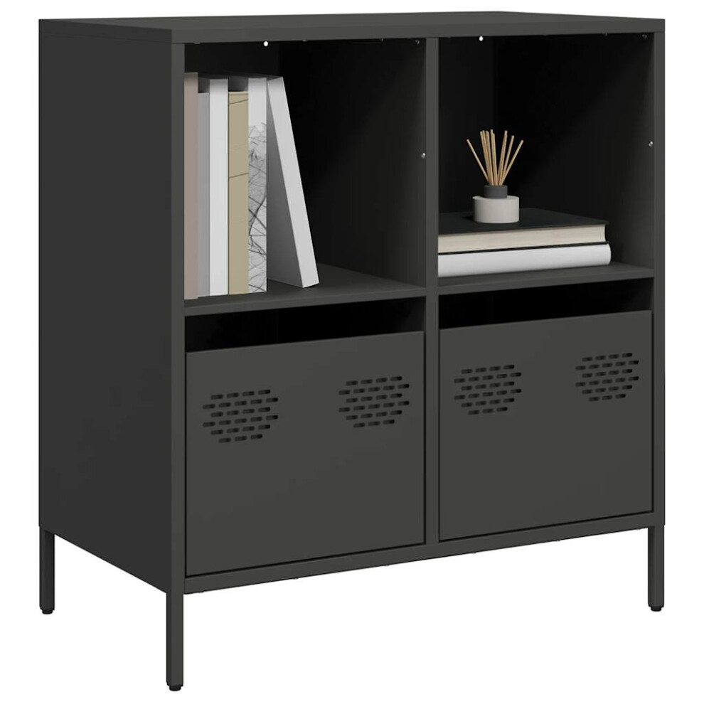 Vidaxl Sideboard Black 68X39x73.5 Cm Cold-Rolled Steel