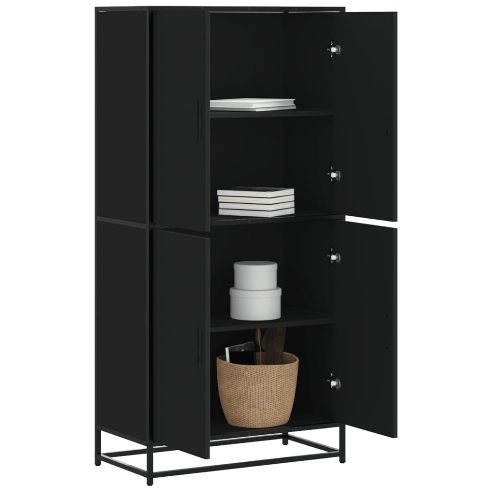 vidaXL Highboard Black 68x35x139 Cm Engineered Wood