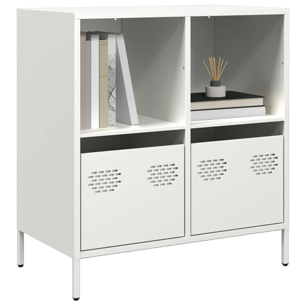 Vidaxl Sideboard White 68X39x73.5 Cm Cold-Rolled Steel
