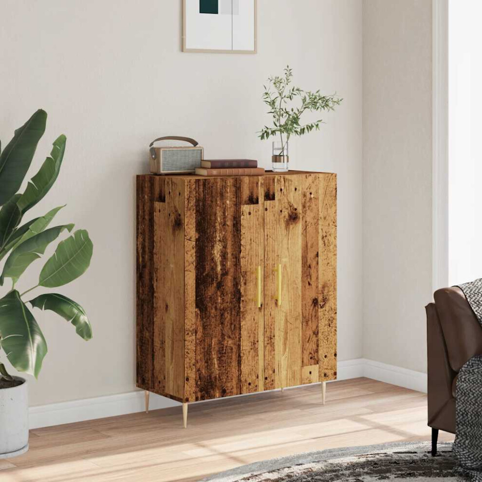 vidaXL Sideboard Old Wood 69.5x34x90 Cm Engineered Wood