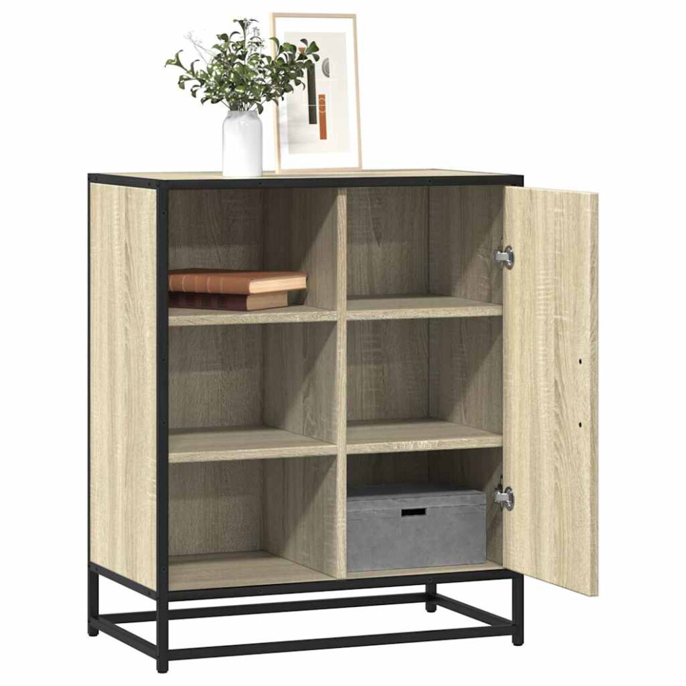 Vidaxl Sideboard Sonoma Oak 62X35x76 Cm Engineered Wood Storage Cabinet