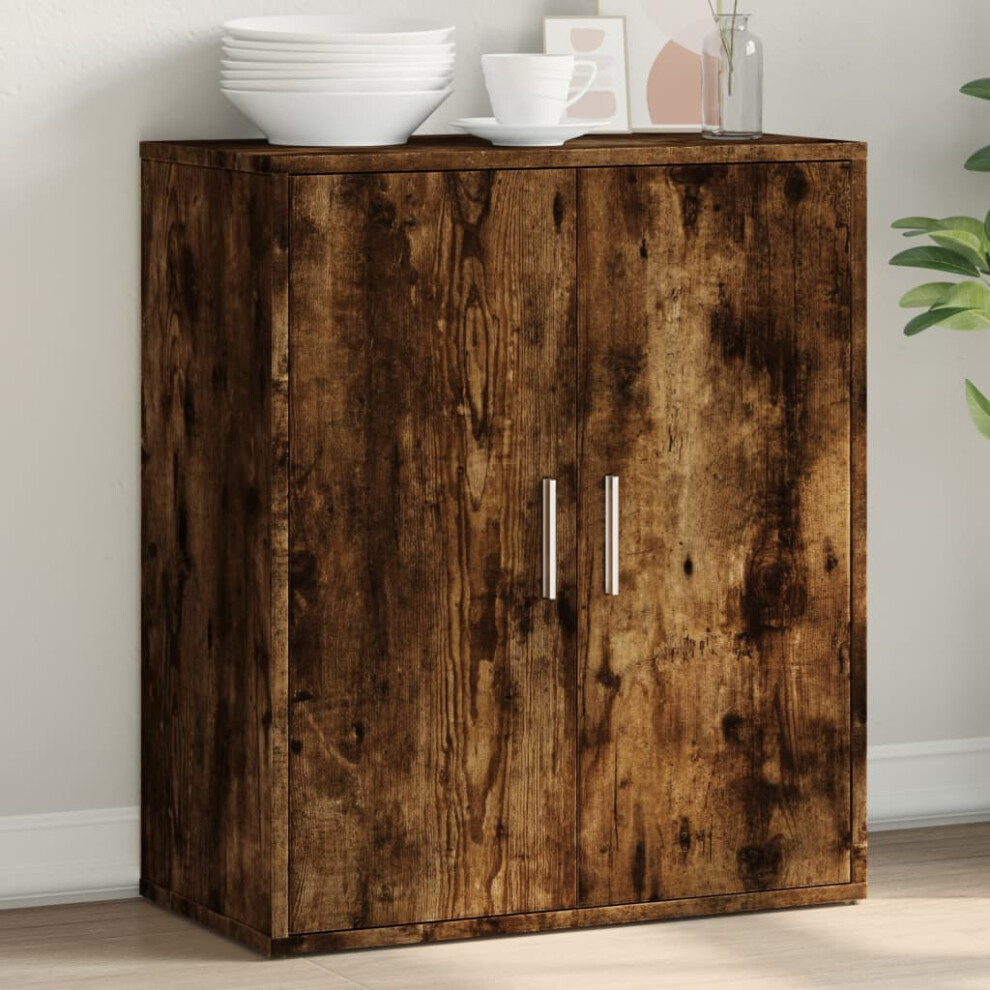 Vidaxl Sideboard Storage Cupboard Cabinet Highboard Smoked Oak Engineered Wood