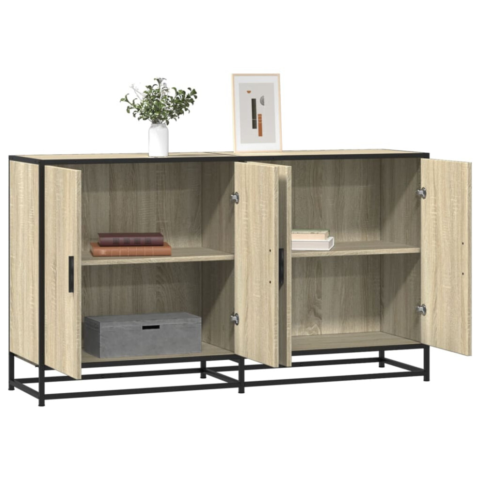 Vidaxl Sideboard Storage Cupboard Cabinet Highboard Sonoma Oak Engineered Wood