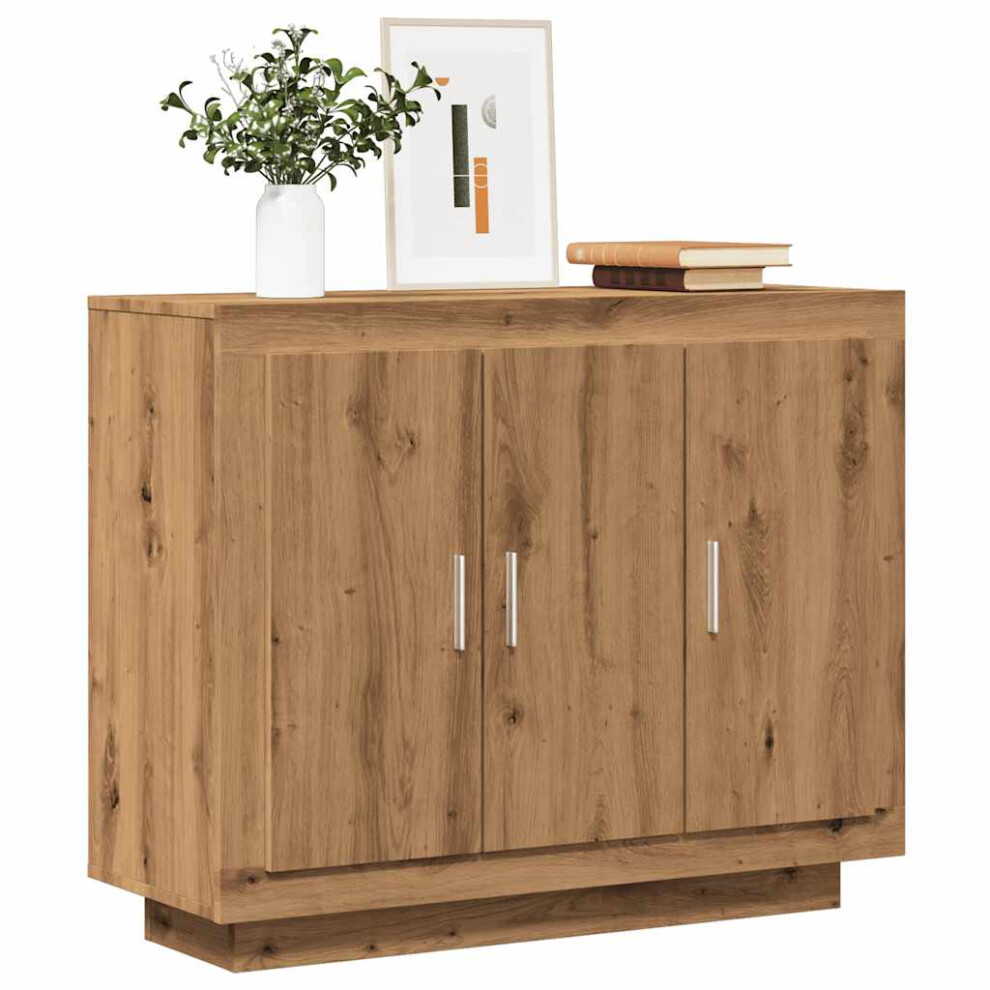 vidaXL Sideboard Artisan Oak 92x35x75 cm Engineered Wood