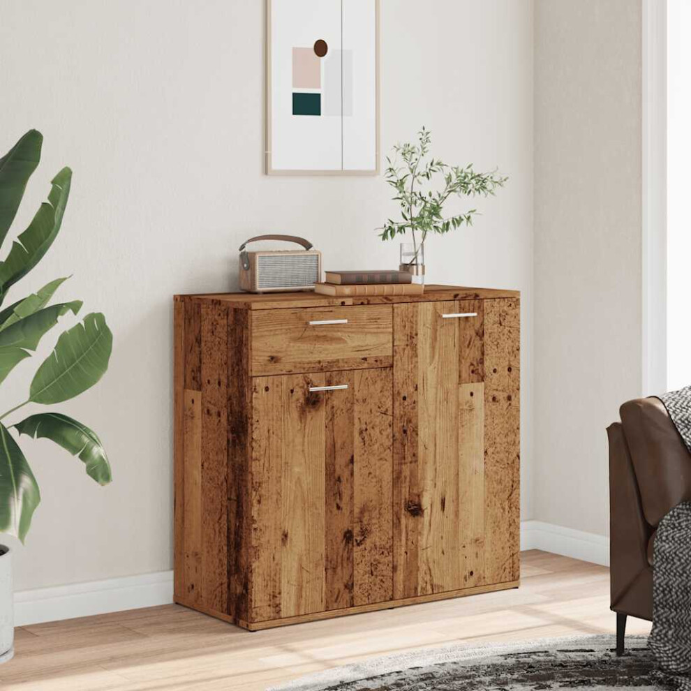 Vidaxl Sideboard Old Wood 80X36x75 Cm Engineered Wood Cabinet Cupboard