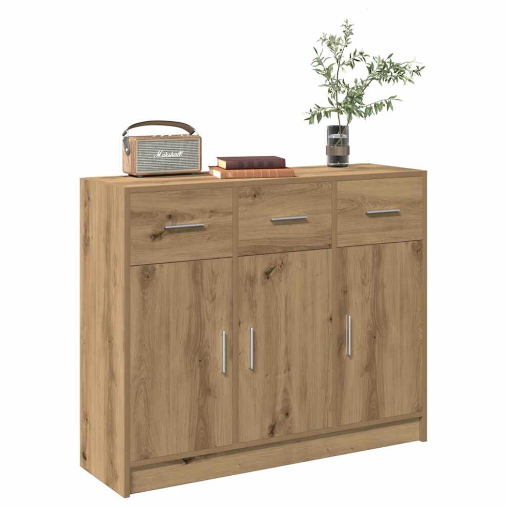 vidaXL Sideboard Artisan Oak 91x28x75 cm Engineered Wood