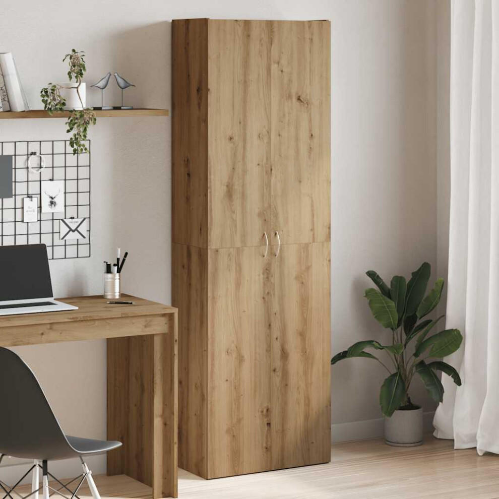 Vidaxl Highboard Artisan Oak 60X32x190 Cm Engineered Wood Sideboard