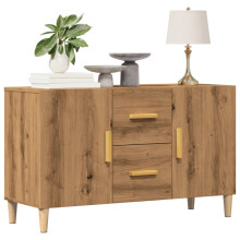 vidaXL Artisan Oak Engineered Wood Sideboard with Enclosed Cabinet – Highboard Storage 856903