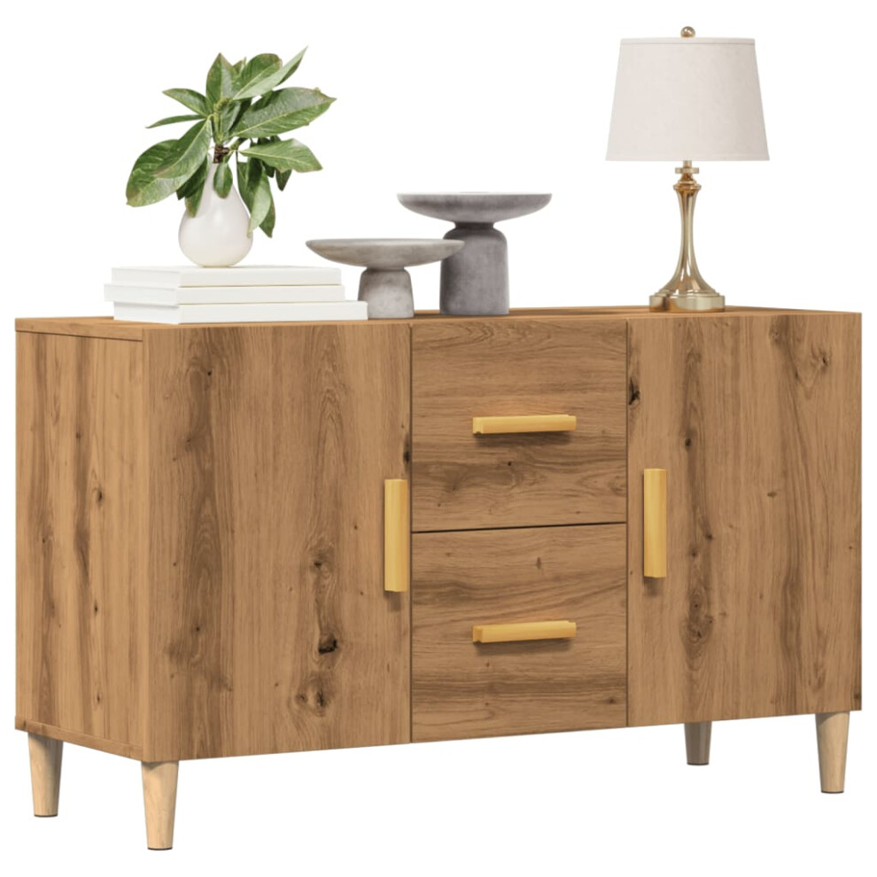 Vidaxl Artisan Oak Engineered Wood Sideboard With Enclosed Cabinet – Highboard Storage 856903