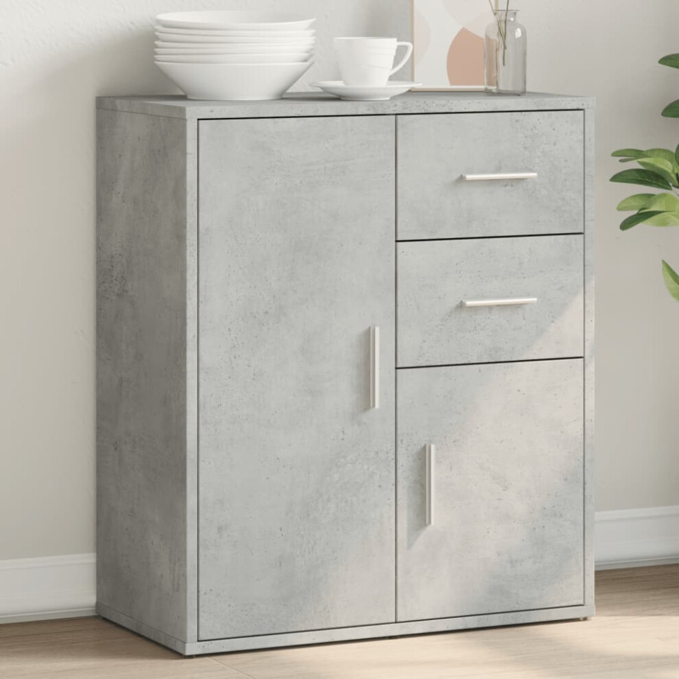 Vidaxl Sideboard Concrete Grey 60X31x70 Cm Engineered Wood