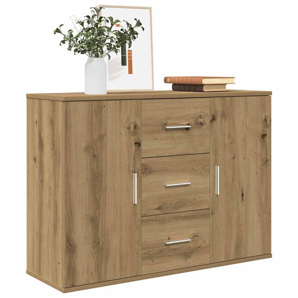 vidaXL Sideboard Artisan Oak 90x29.5x65 Cm Engineered Wood