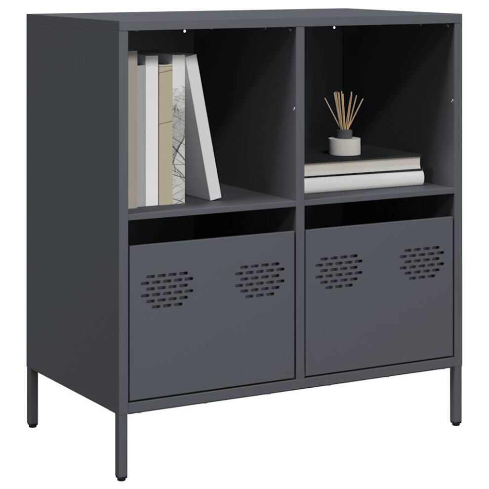 Vidaxl Sideboard Anthracite 68X39x73.5 Cm Cold-Rolled Steel
