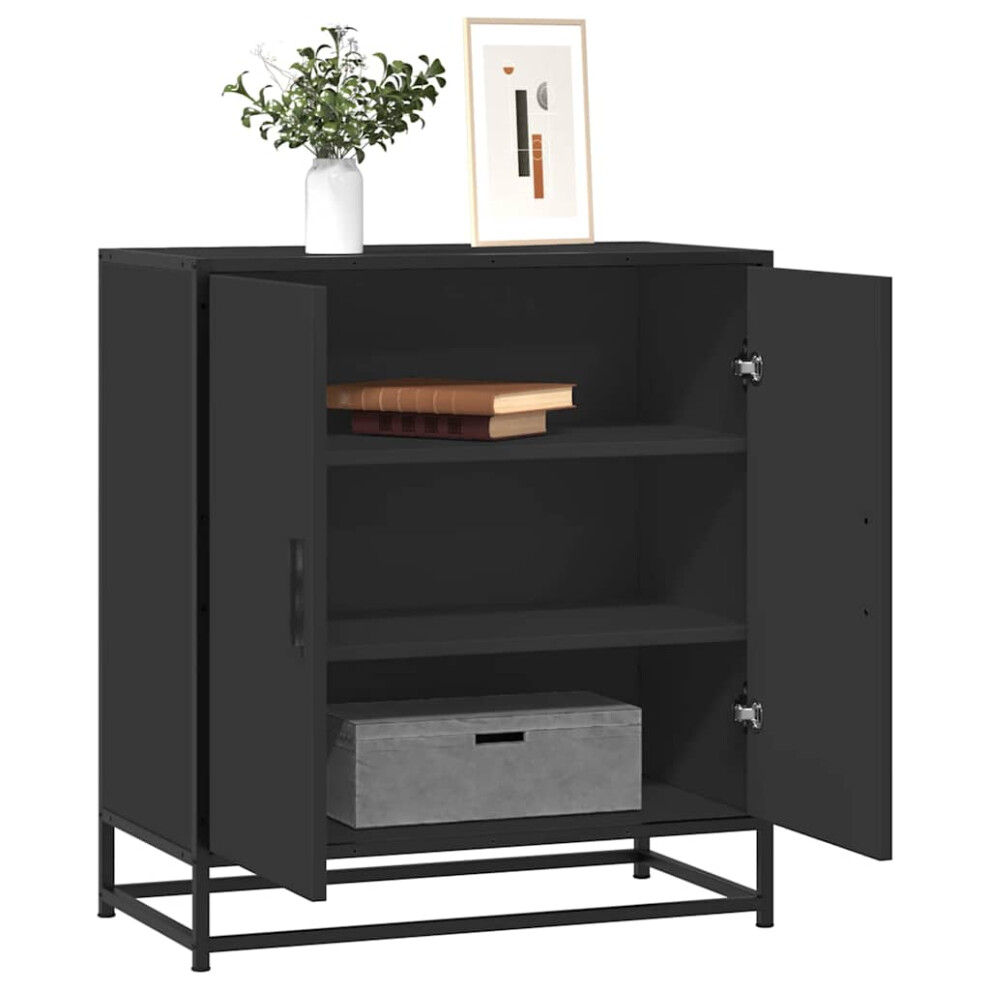 vidaXL Sideboard Black 68x35x76 cm Engineered Wood and Metal