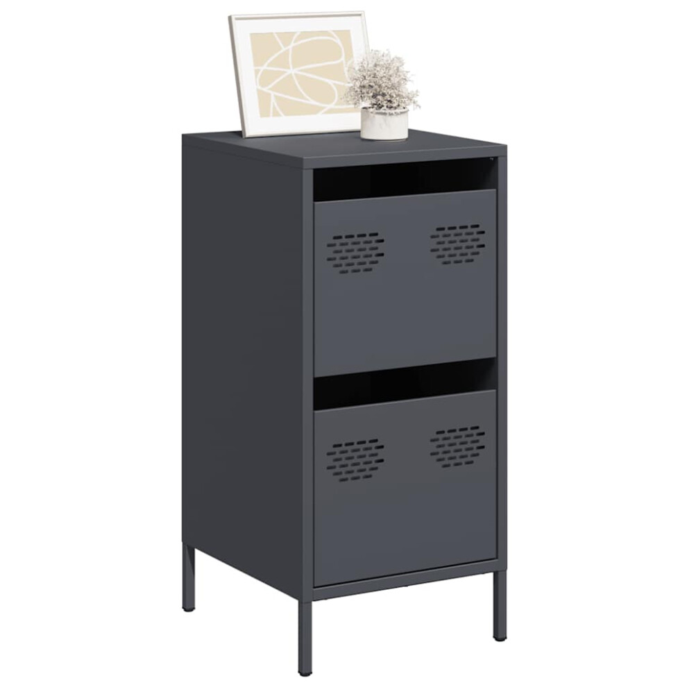 vidaXL Sideboard Anthracite 35x39x73.5 Cm Cold-rolled Steel