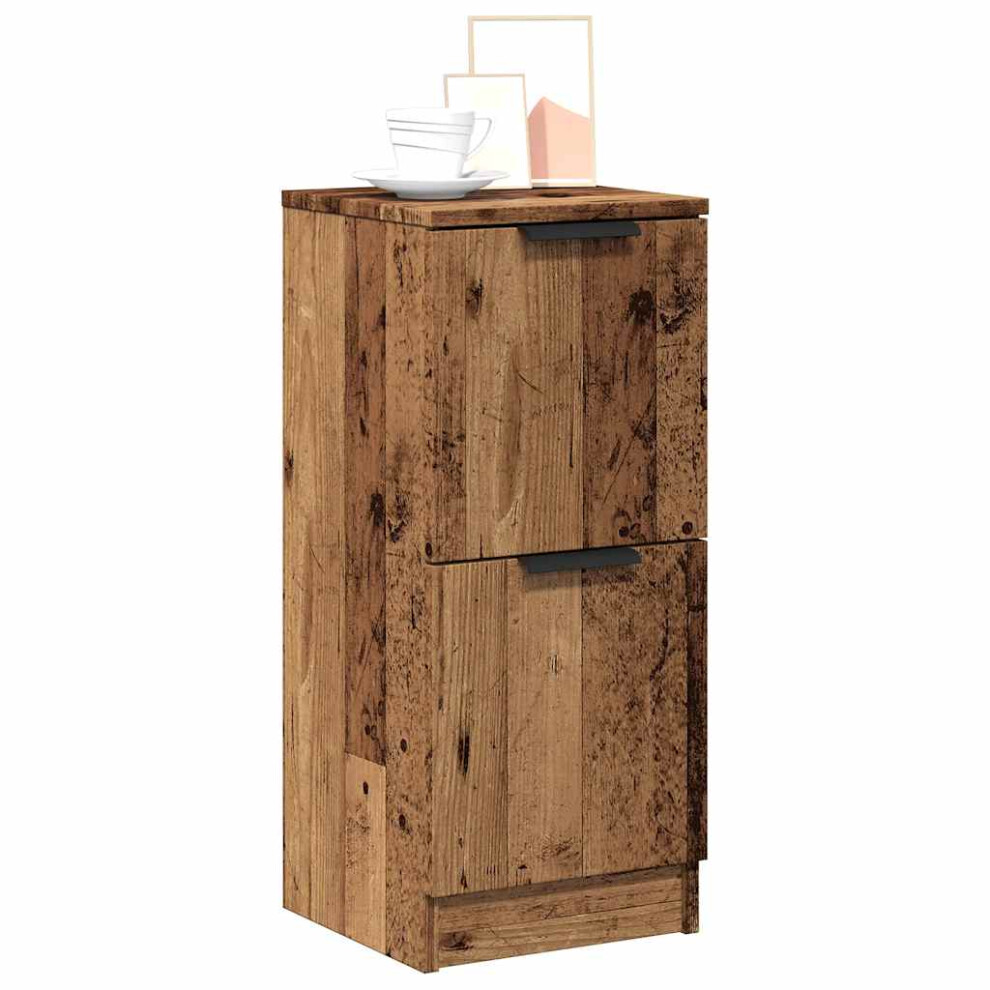 Vidaxl Sideboards 2 Pcs Old Wood 30X30x70 Cm Engineered Wood Cabinet