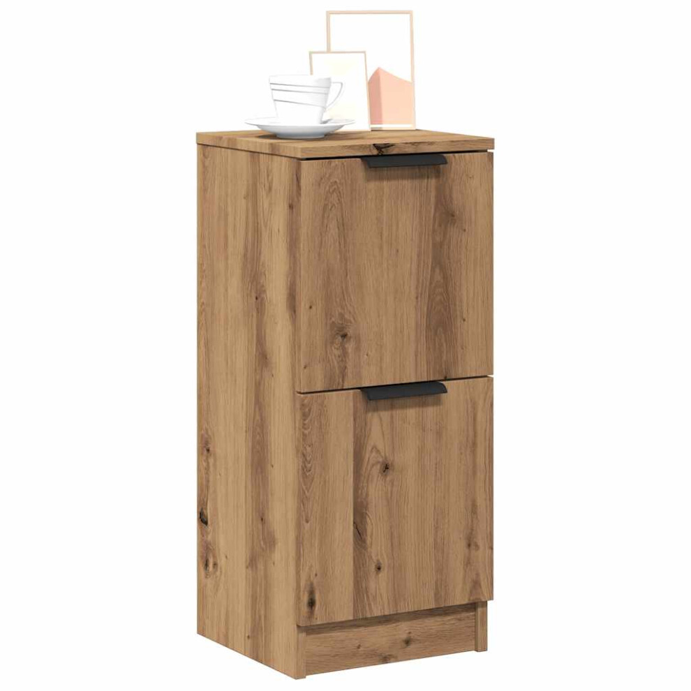 Vidaxl Sideboards 2 Pcs Artisan Oak 30X30x70 Cm Engineered Wood Cabinet