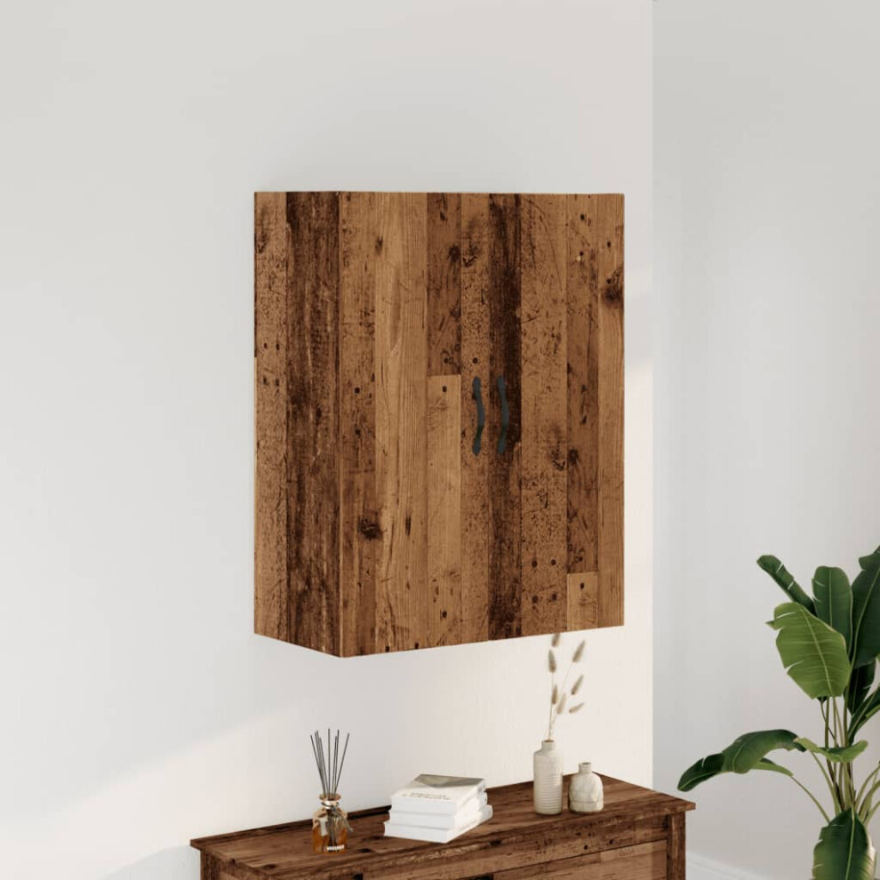 Vidaxl Wall Mounted Cabinet Wall Storage Cupboard Old Wood Engineered Wood