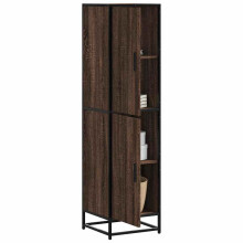 vidaXL Highboard Brown Oak 35.5x35x139 cm Engineered Wood and Metal