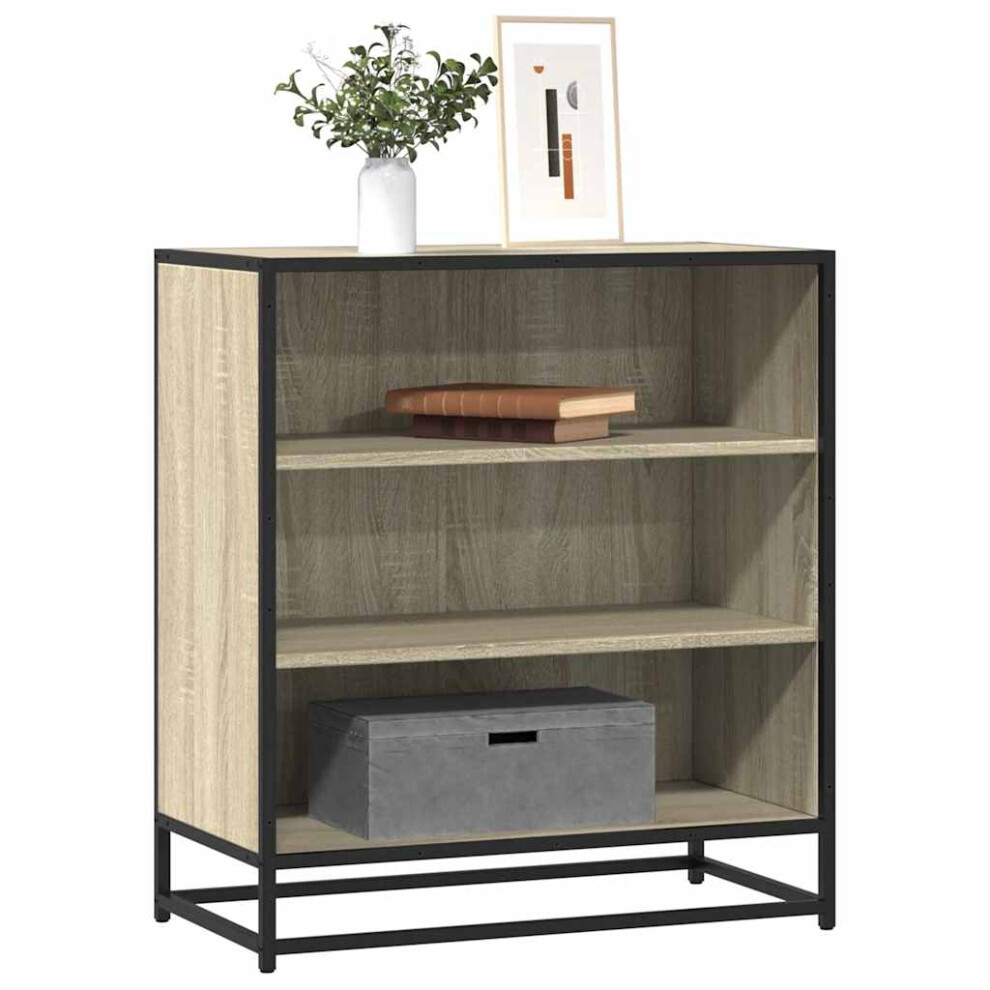 Vidaxl Sideboard Sonoma Oak 68X35x76 Cm Engineered Wood And Metal