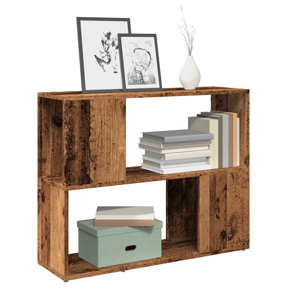 vidaXL Book Cabinet/Room Divider Old Wood 80x24x63 cm