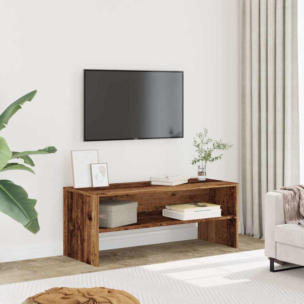 Vidaxl Tv Cabinet Old Wood 100X40x40 Cm Engineered Wood Tv Stand Tv Sideboard
