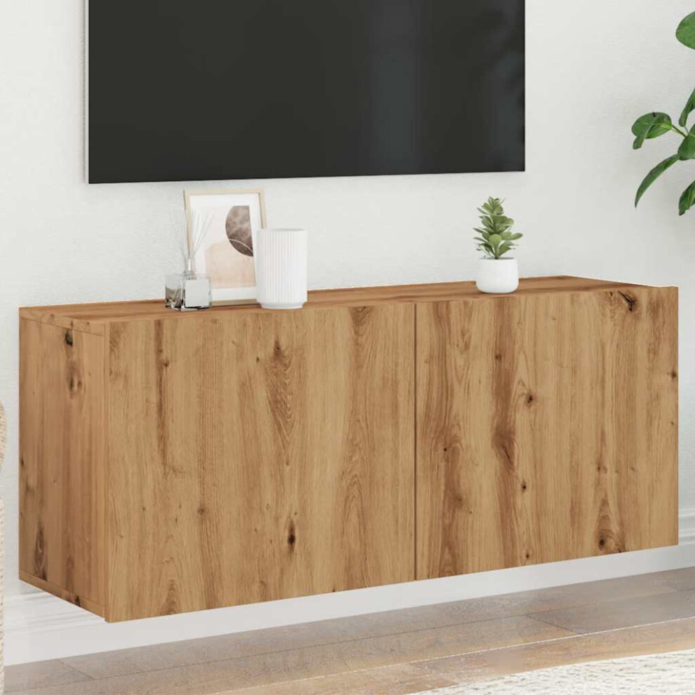 vidaXL TV Cabinet Wall-mounted Artisan Oak 100x30x41 cm