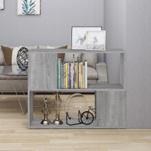 vidaXL Book Cabinet/Room Divider Grey Sonoma Bookcase Cabinet Storage Rack