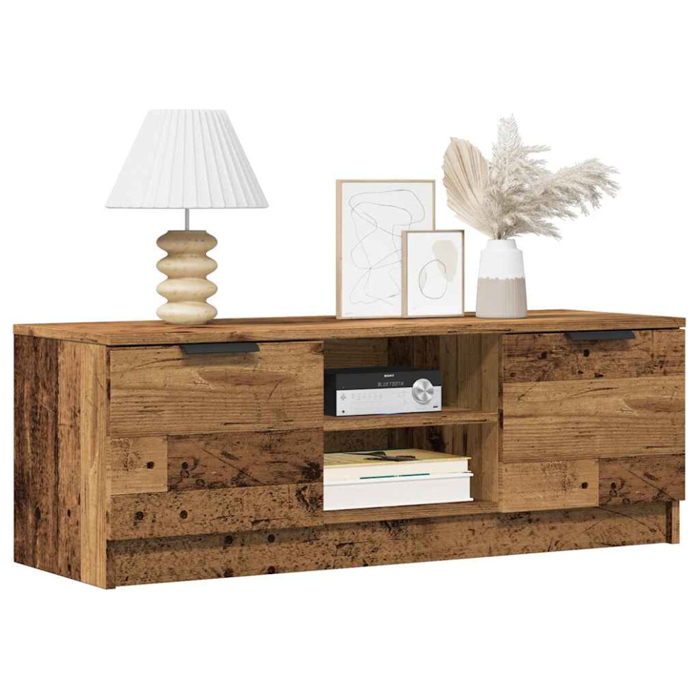 Vidaxl Tv Cabinet Old Wood 102X35x36.5 Cm Engineered Wood Tv Stand