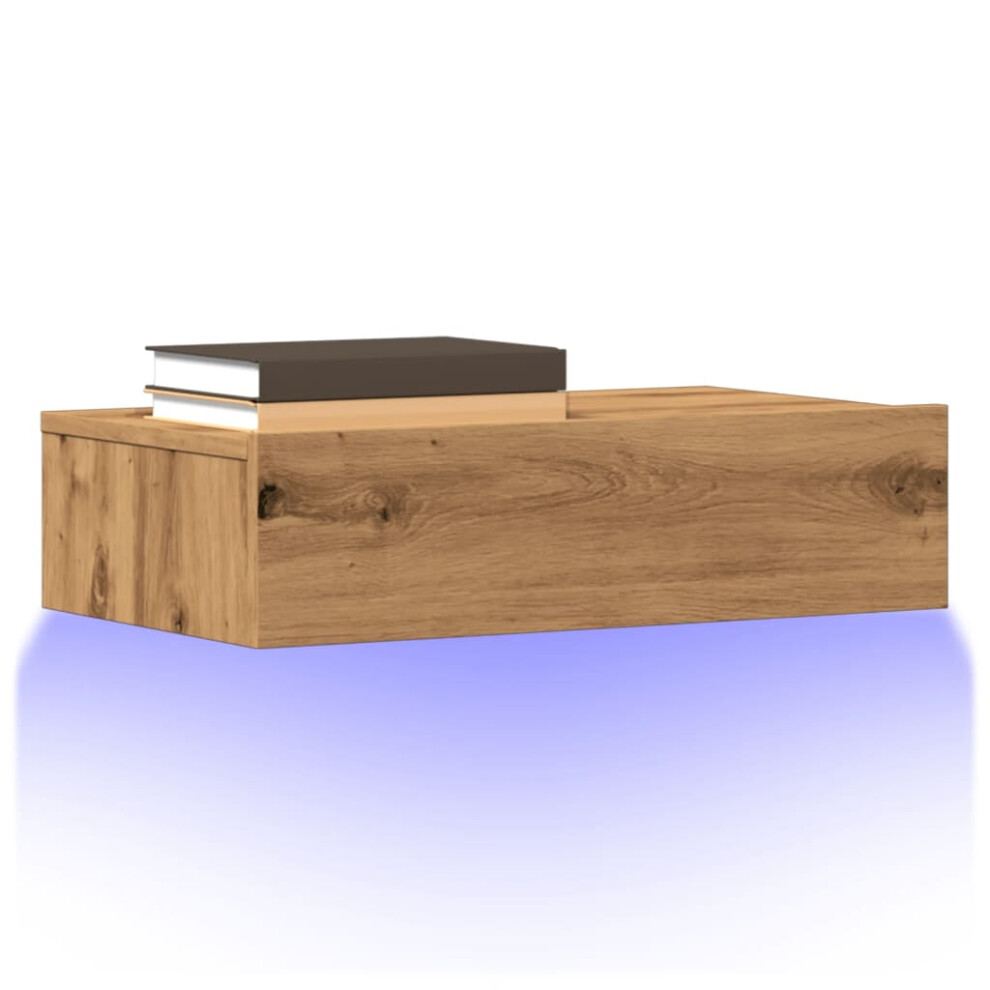 Vidaxl Tv Cabinet With Led Lights Tv Stand Tv Unit Media Cabinet Artisan Oak