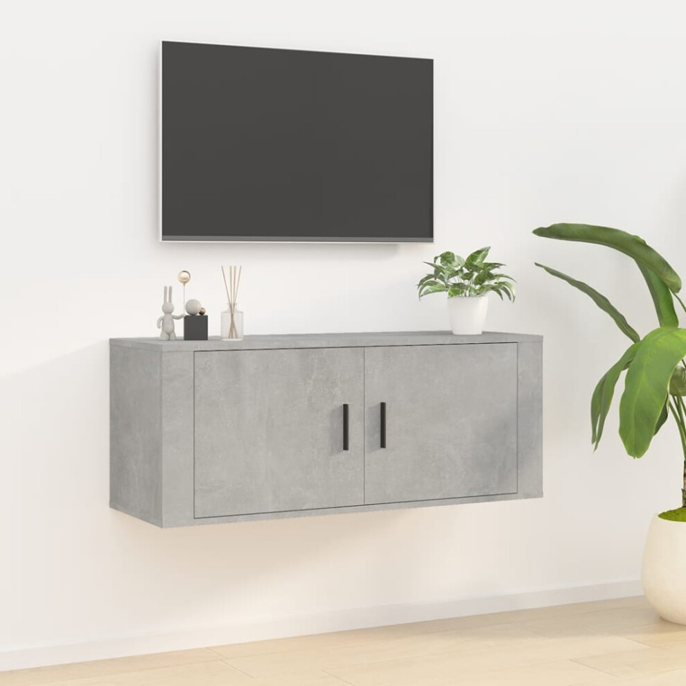 Vidaxl Wall Mounted Tv Cabinet Concrete 100X34.5x40 Cm Grey