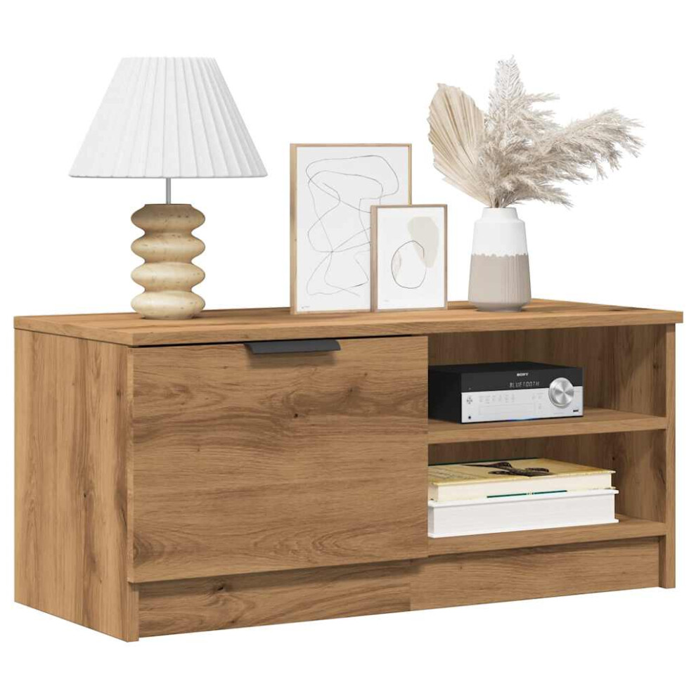 Vidaxl Tv Cabinet Artisan Oak 80X35x36.5 Cm Engineered Wood Tv Stand