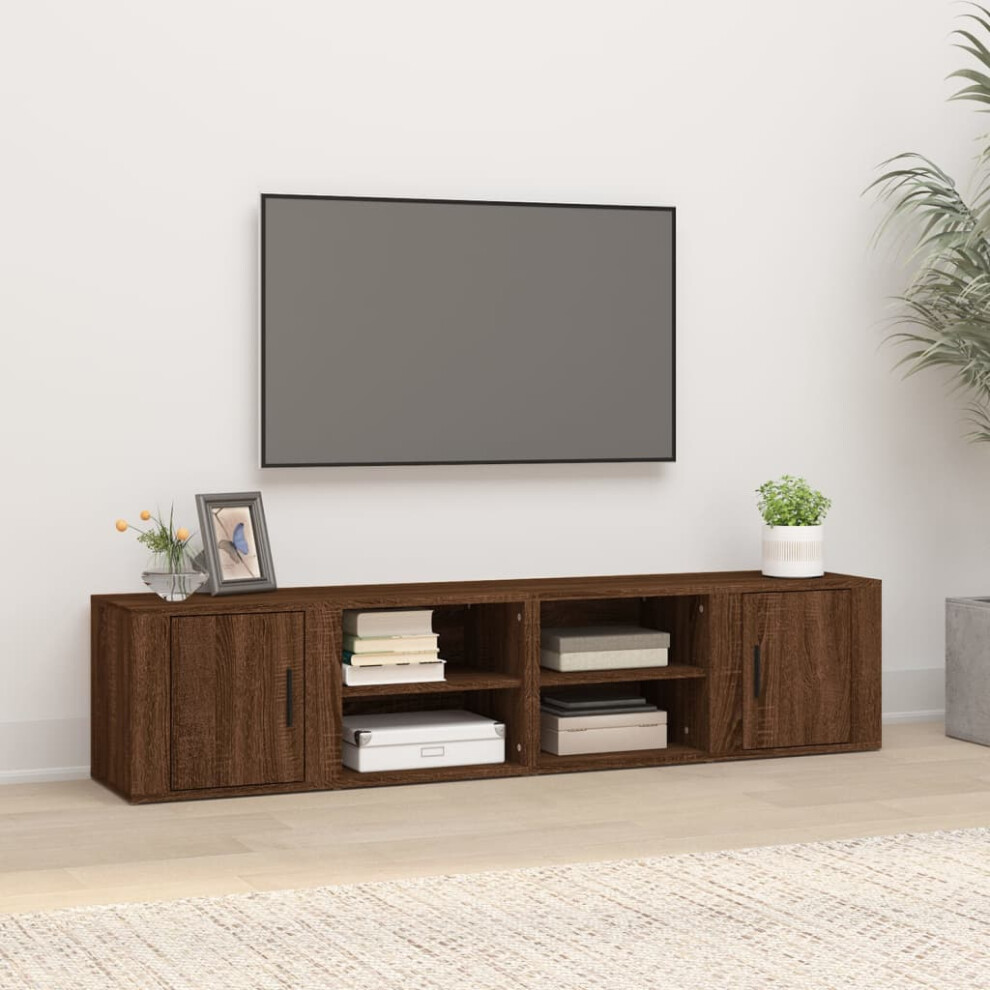 vidaXL TV Cabinets 2 pcs Brown Oak 80x31.5x36 cm Engineered Wood