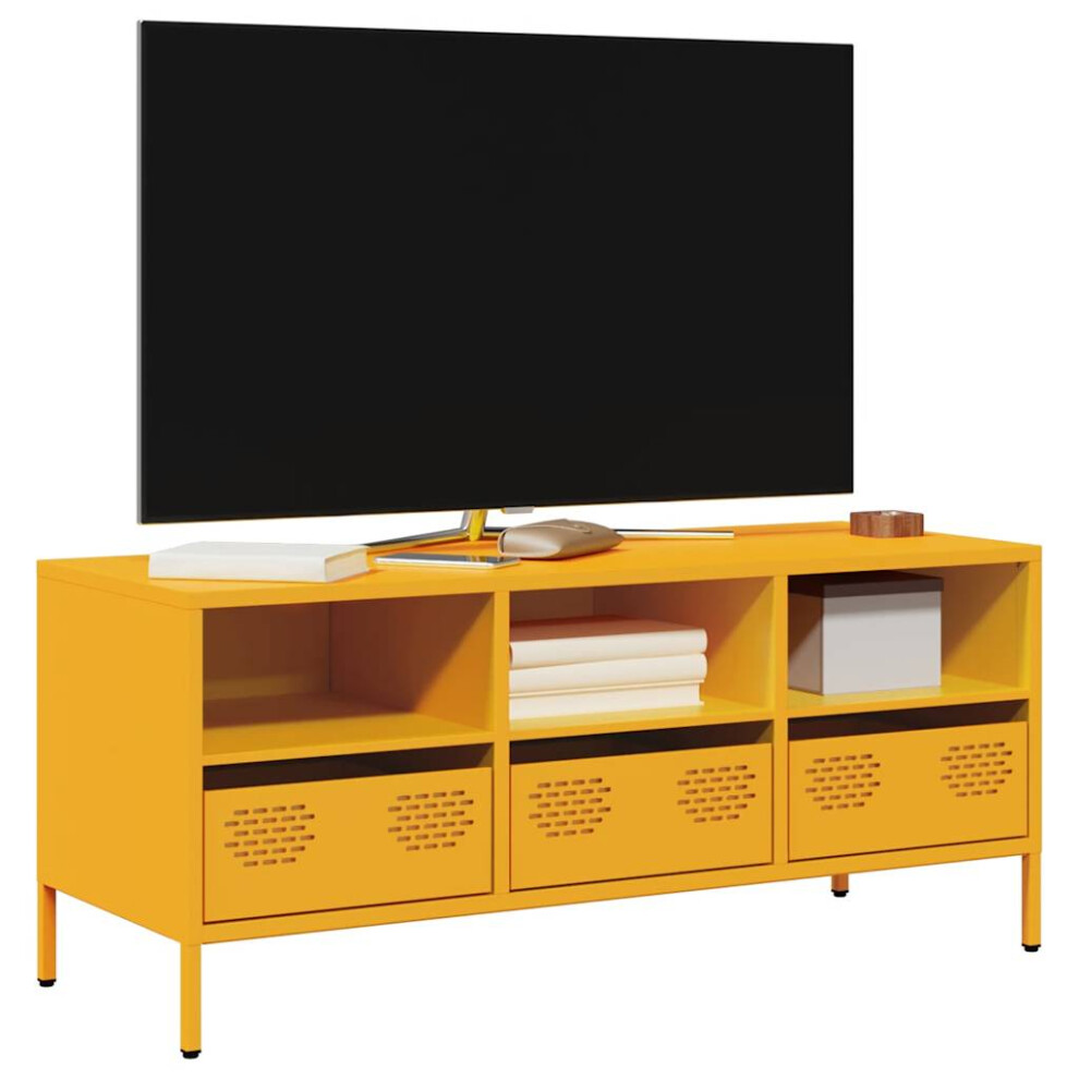 vidaXL TV Cabinet Mustard Yellow 101.5x39x43.5 cm Cold-rolled Steel