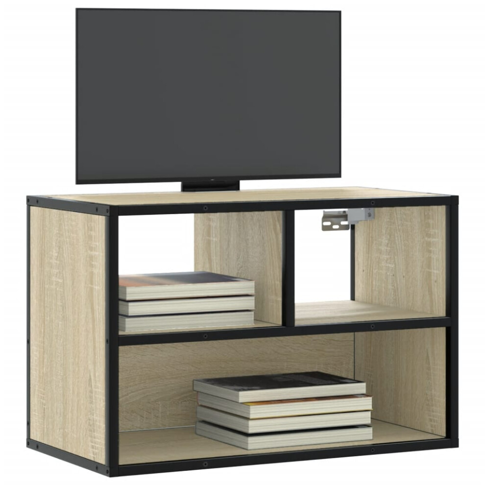 vidaXL TV Cabinet Sonoma Oak 60x31x39.5 Cm Engineered Wood And Metal