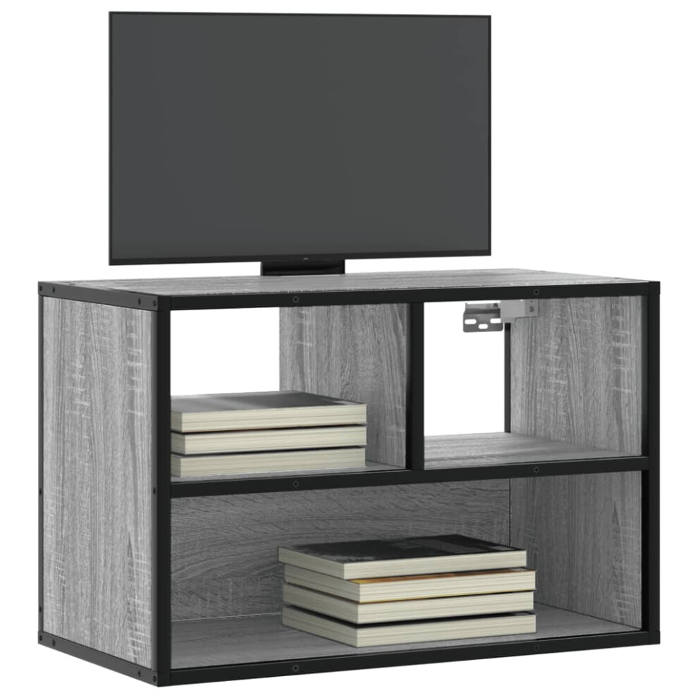 vidaXL TV Cabinet Grey Sonoma 60x31x39.5 cm Engineered Wood and Metal