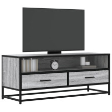 vidaXL TV Cabinet TV Stand Media TV Unit Grey Sonoma Engineered Wood and Metal