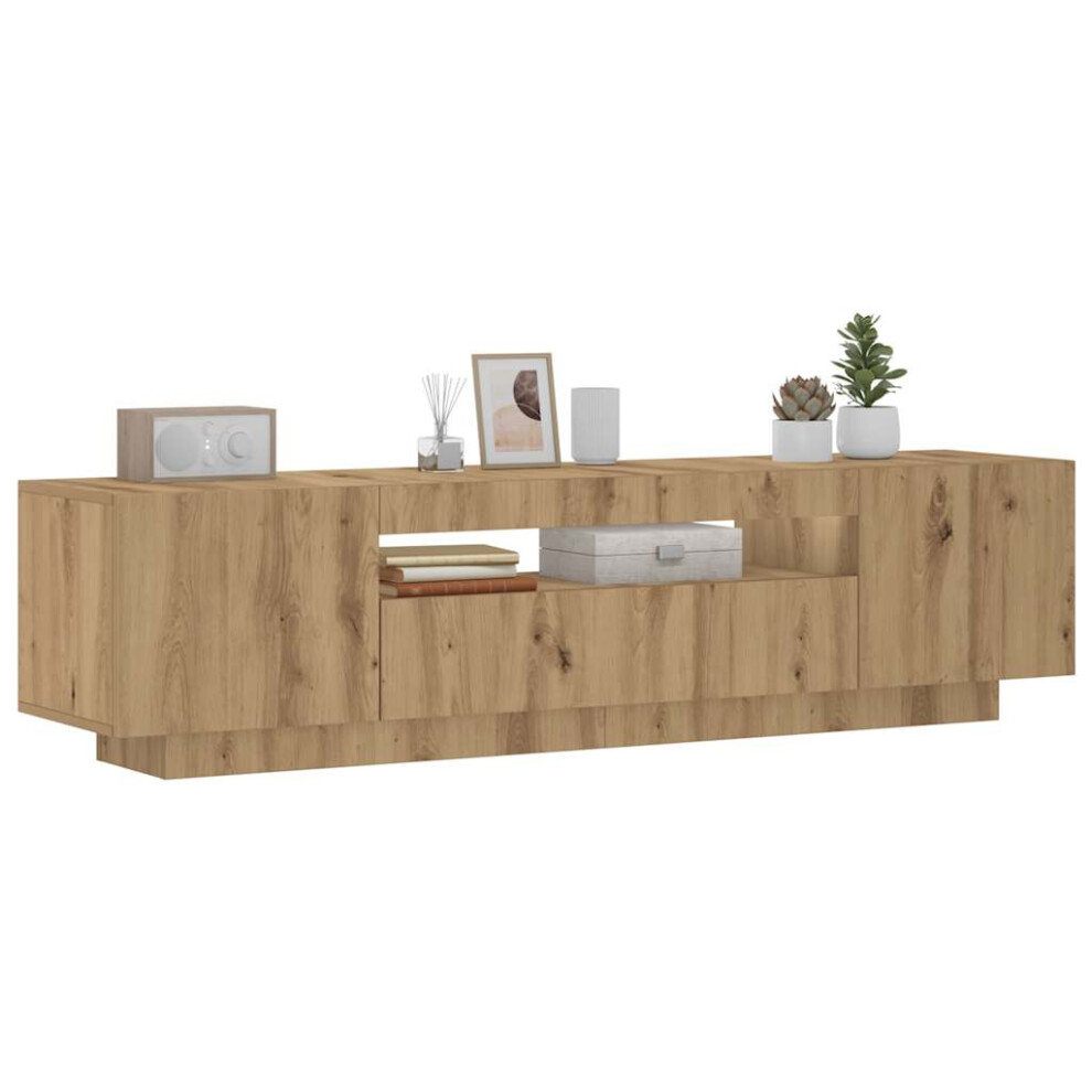 VIDAXL TV Cabinet Engineered Wood Brown - Image 2