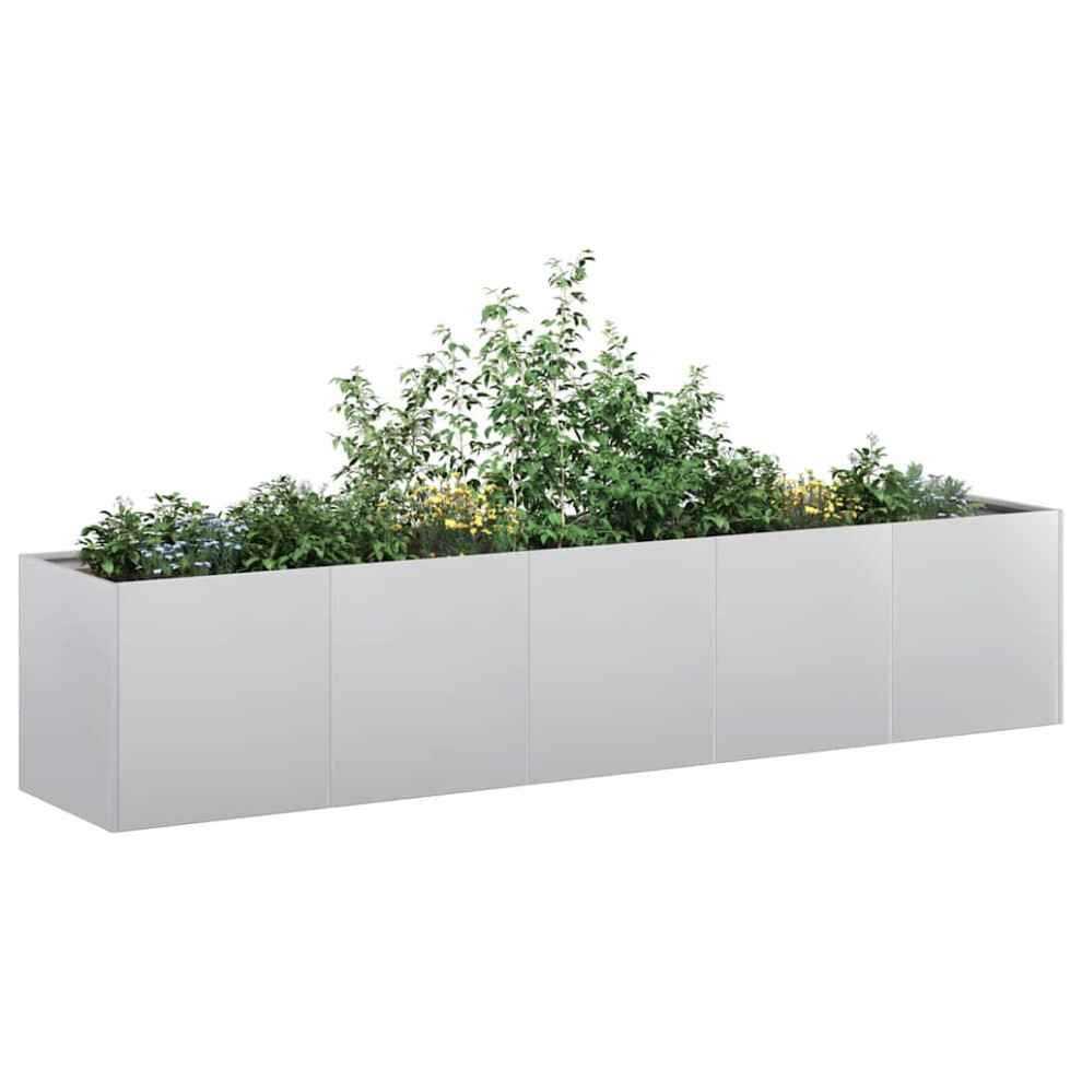 vidaXL Planter 200x40x40 Cm Galvanised Steel