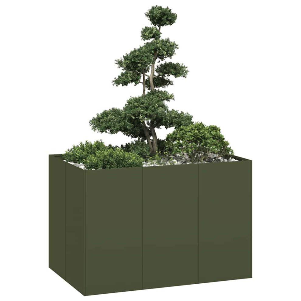 vidaXL Planter Olive Green 120x80x80 cm Steel