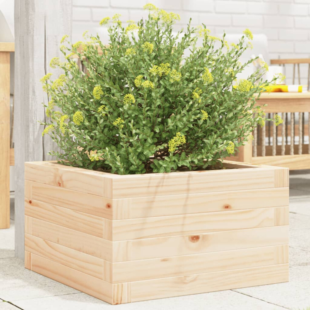 Vidaxl Garden Planter Outdoor Flower Pot Patio Planter Pot Solid Wood Pine