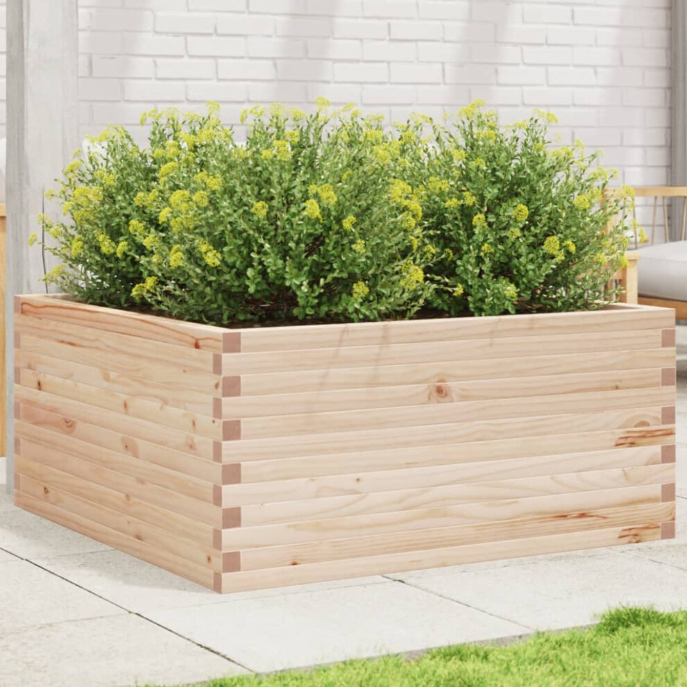 vidaXL Garden Planter 100x100x46 cm Solid Wood Pine