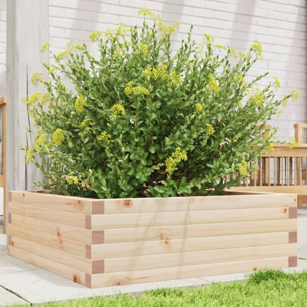 vidaXL Garden Planter 70x70x23 Cm Solid Wood Pine