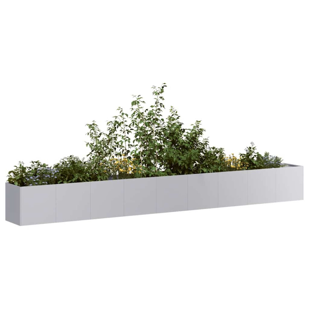 vidaXL Planter 360x40x40 cm Galvanised Steel