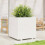 VidaXL vidaXL Garden Planter White 70x70x72 cm Solid Wood Pine 3