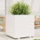 VidaXL vidaXL Garden Planter White 70x70x72 cm Solid Wood Pine 1