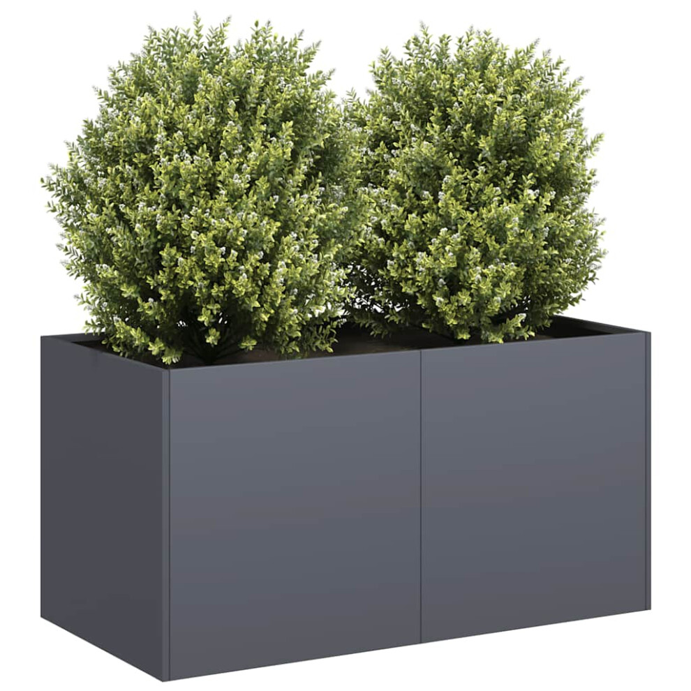 vidaXL Planter Anthracite 80x40x40 Cm Cold-rolled Steel